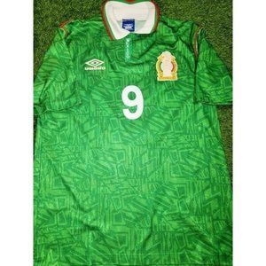 Hugo Sanchez Mexico Umbro 1993 COPA AMERICA Soccer Jersey L